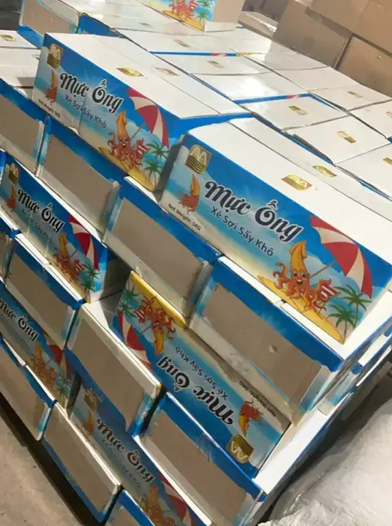 Mực xé sợi hấp nước dừa giá sỉ tận Nhà Máy 27 Gia Si do an vat Hatafood.com 2