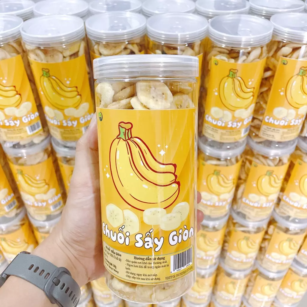 Chuối Sấy Giòn Giá Sỉ hũ 300g 5 Chuối Sấy Giòn Giá Sỉ hũ 300g - Image 5