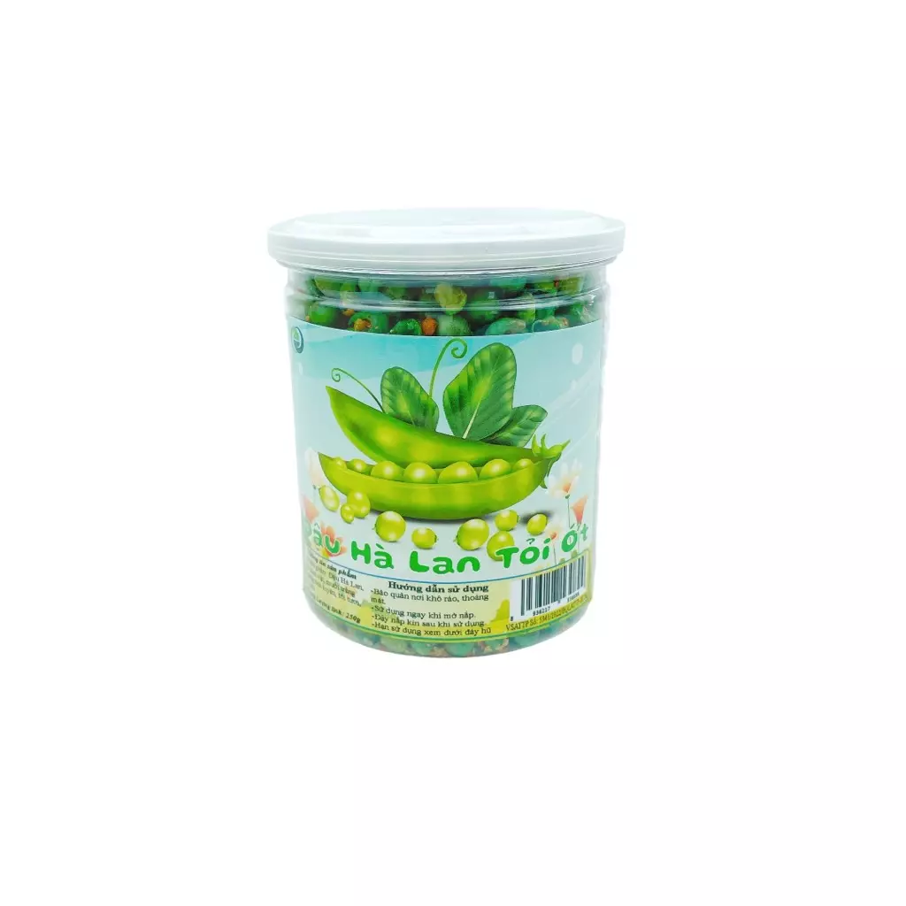 Đậu Hà Lan Tỏi Ớt - Món Ăn Vặt Giòn Ngon, Đậm Đà 250G 6 Đậu Hà Lan Tỏi Ớt