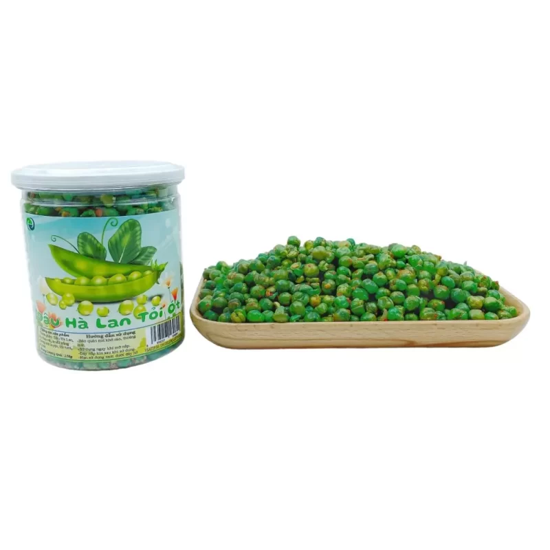 Đậu Hà Lan Tỏi Ớt - Món Ăn Vặt Giòn Ngon, Đậm Đà 250G 16 Đậu Hà Lan Tỏi Ớt