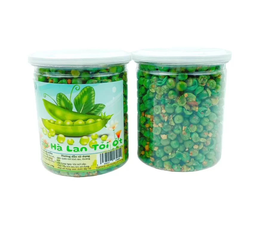 Đậu Hà Lan Tỏi Ớt - Món Ăn Vặt Giòn Ngon, Đậm Đà 250G 17 Đậu Hà Lan Tỏi Ớt