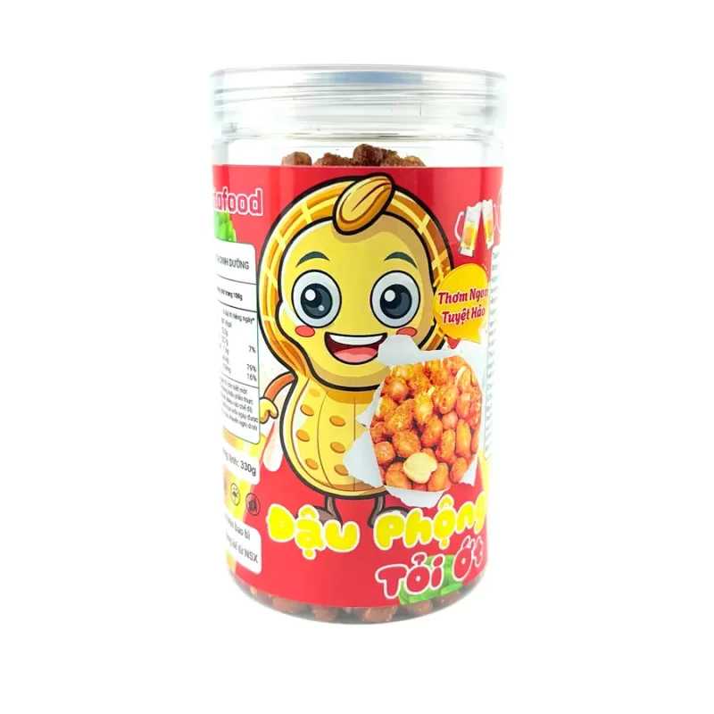 Đậu phộng tỏi ớt hũ 330gr Hatafood