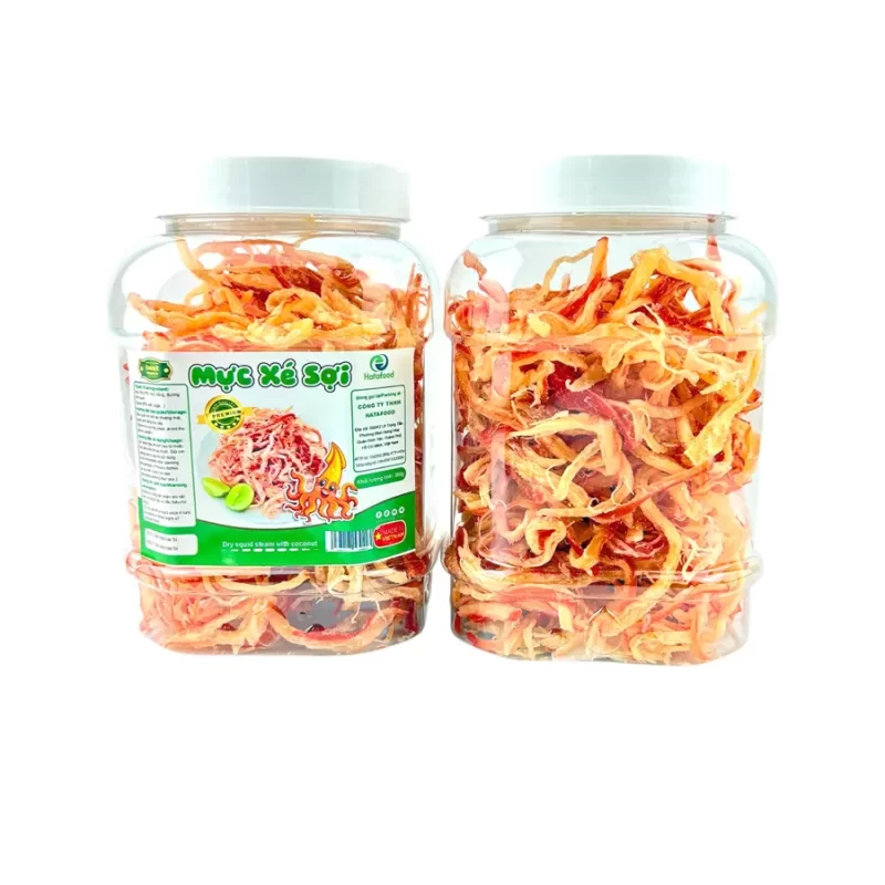 Mực Xé Sợi Hấp Nước Dừa Hũ 300gr