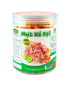 Mực xé sợi hấp nước dừa giá sỉ hũ 100gr