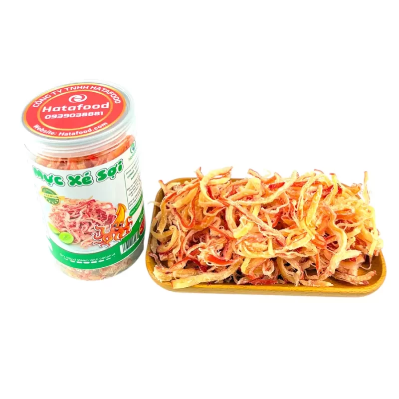Mực xé sợi hấp nước dừa hũ 150gr