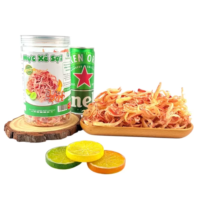 Mực xé sợi hấp nước dừa hũ 150gr – Nhận OEM, Hợp Tác Đại Lý Toàn Quốc 24 Mực xé sợi hấp nước dừa hũ 150gr